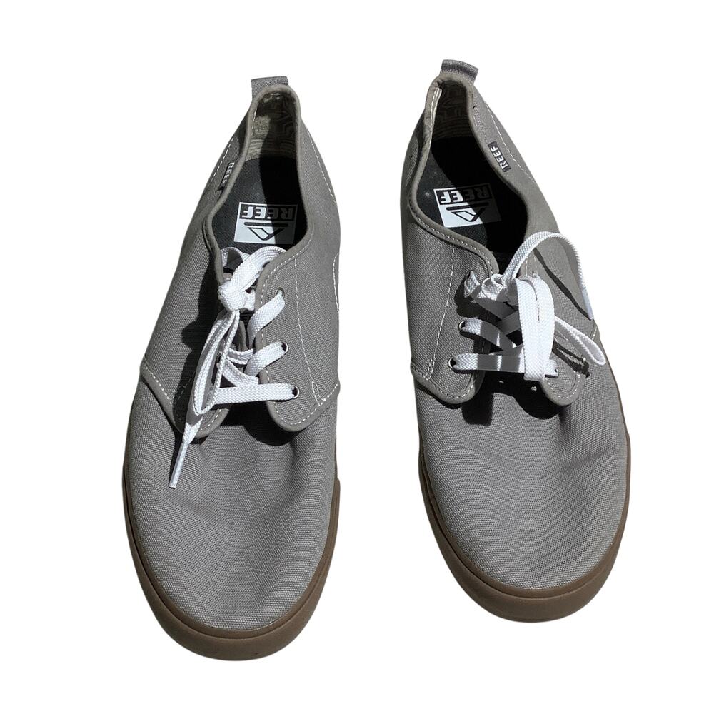 Reef Landis 2 Light Gray Canvas Sneakers Men’s Size 11 — Casual, Surf, Skate